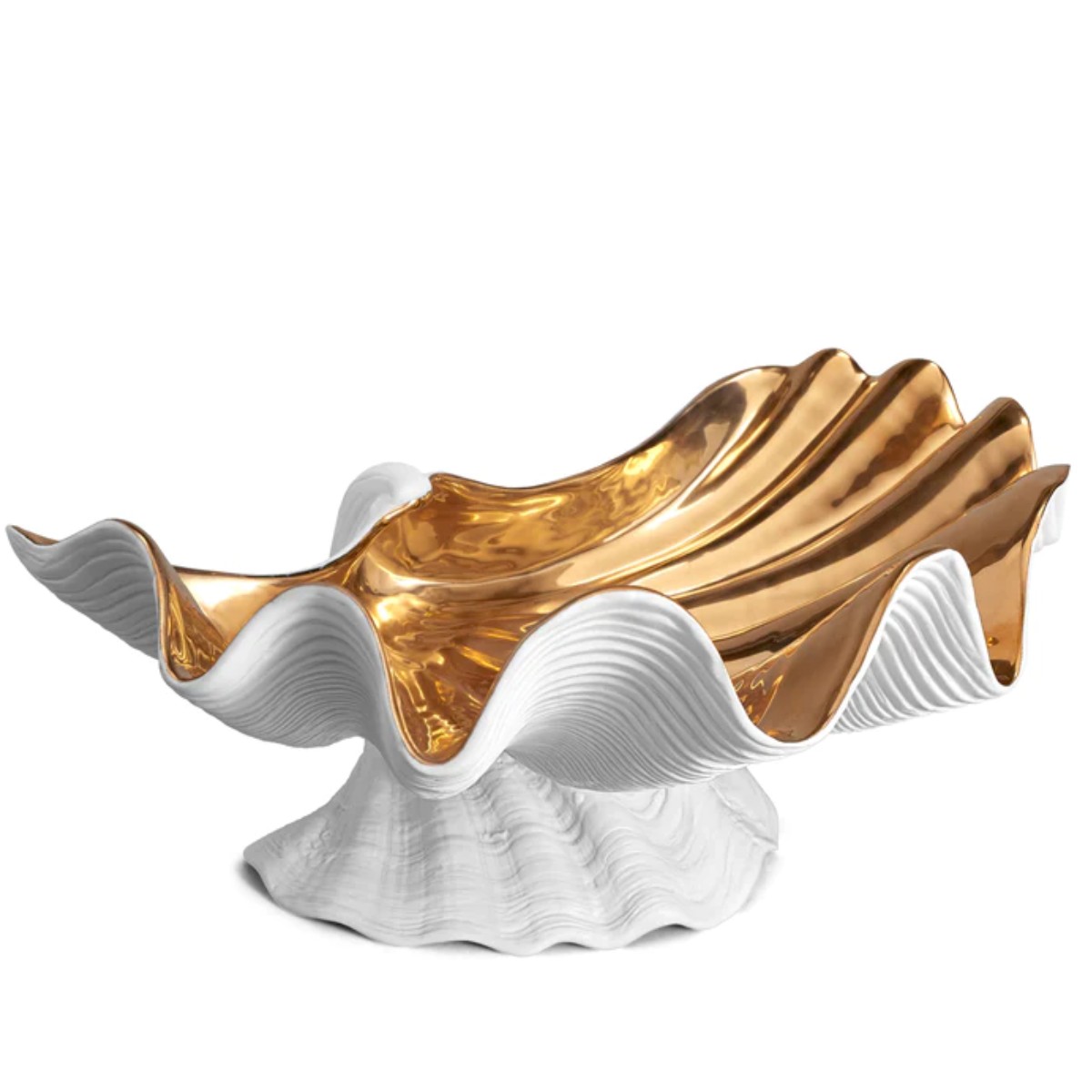 L’Objet | Neptune Bowl | Extra Large - White and Gold