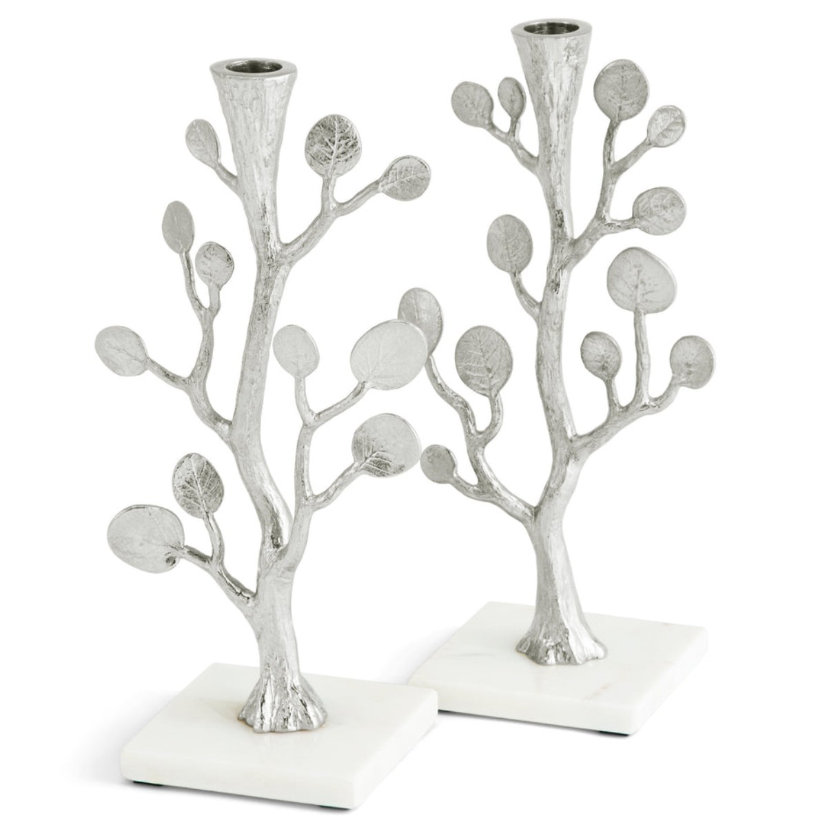 Michael Aram | Botanical Leaf Gold Candleholders | Silver