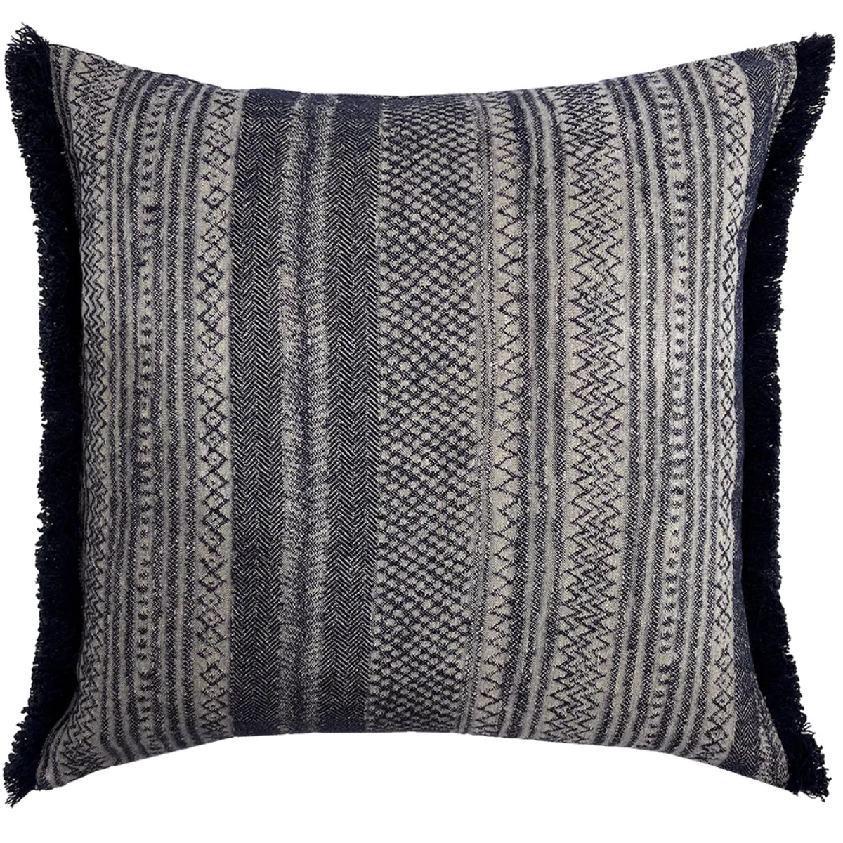 de Le Cuona | Kalahari Cushion With Fringe Detail | Wildebeest