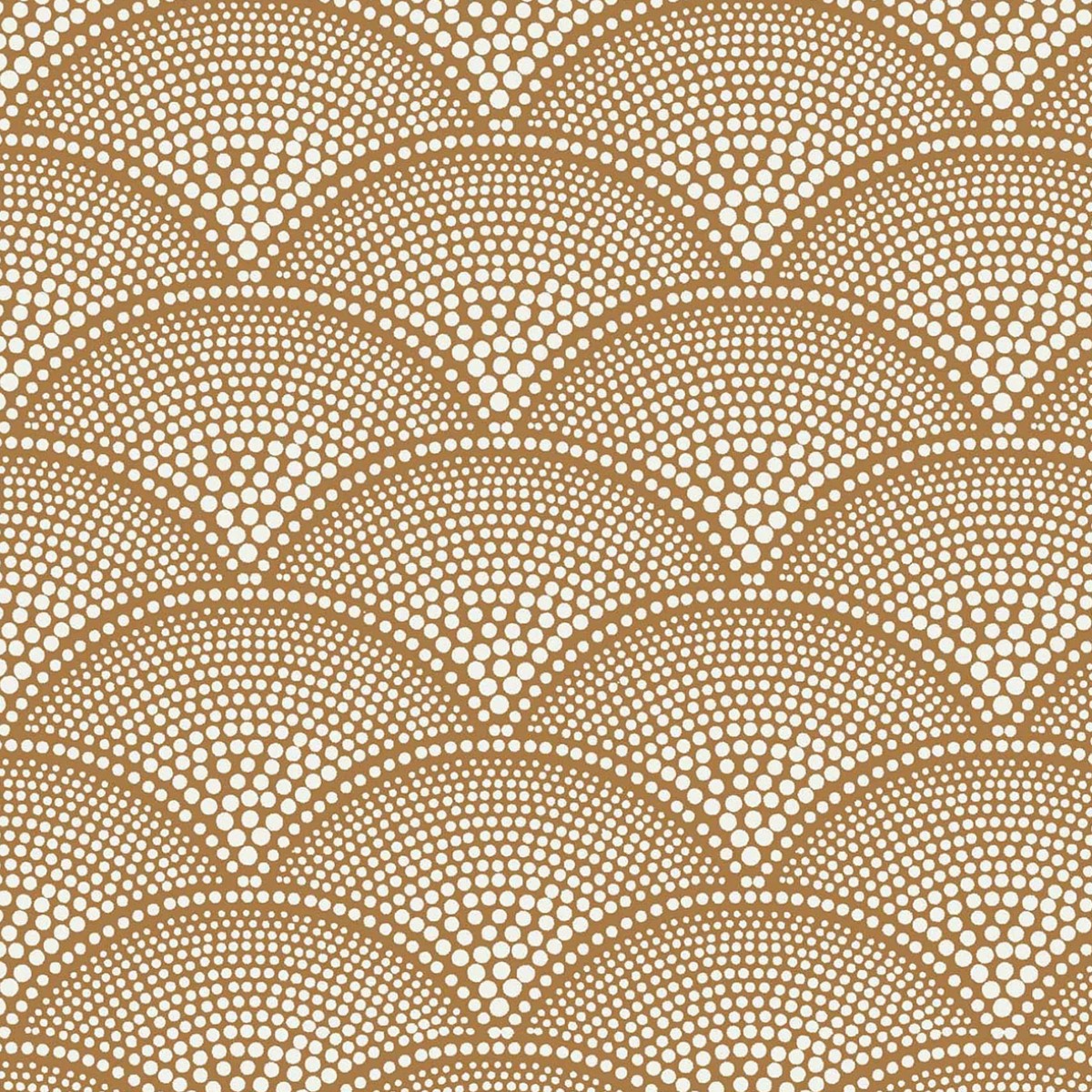 Cole & Son | Feather Fan Jacquard | Cream on Ginger
