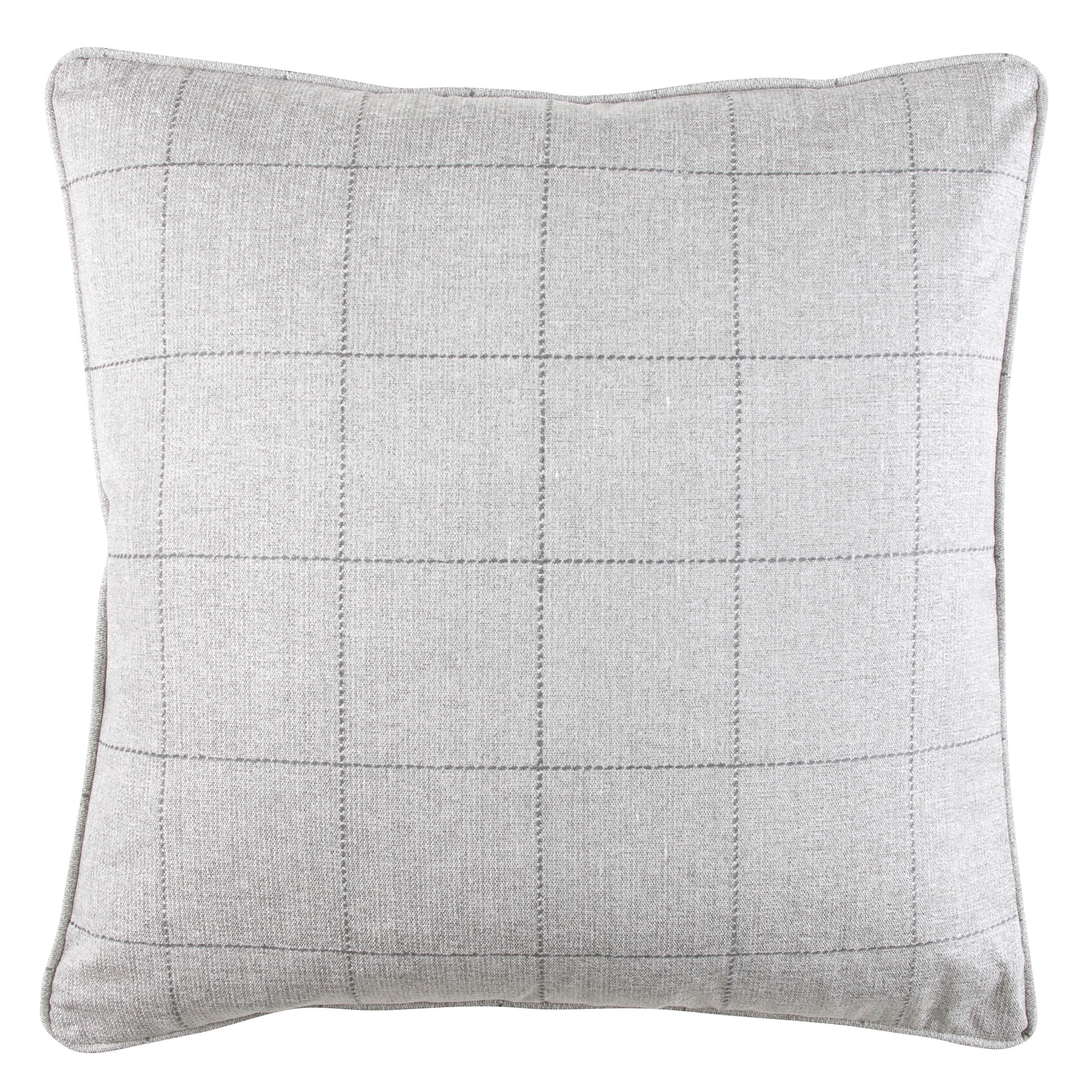 Zinc Romo I Kilgour Check Cushion | Silver Grey 50x50cm