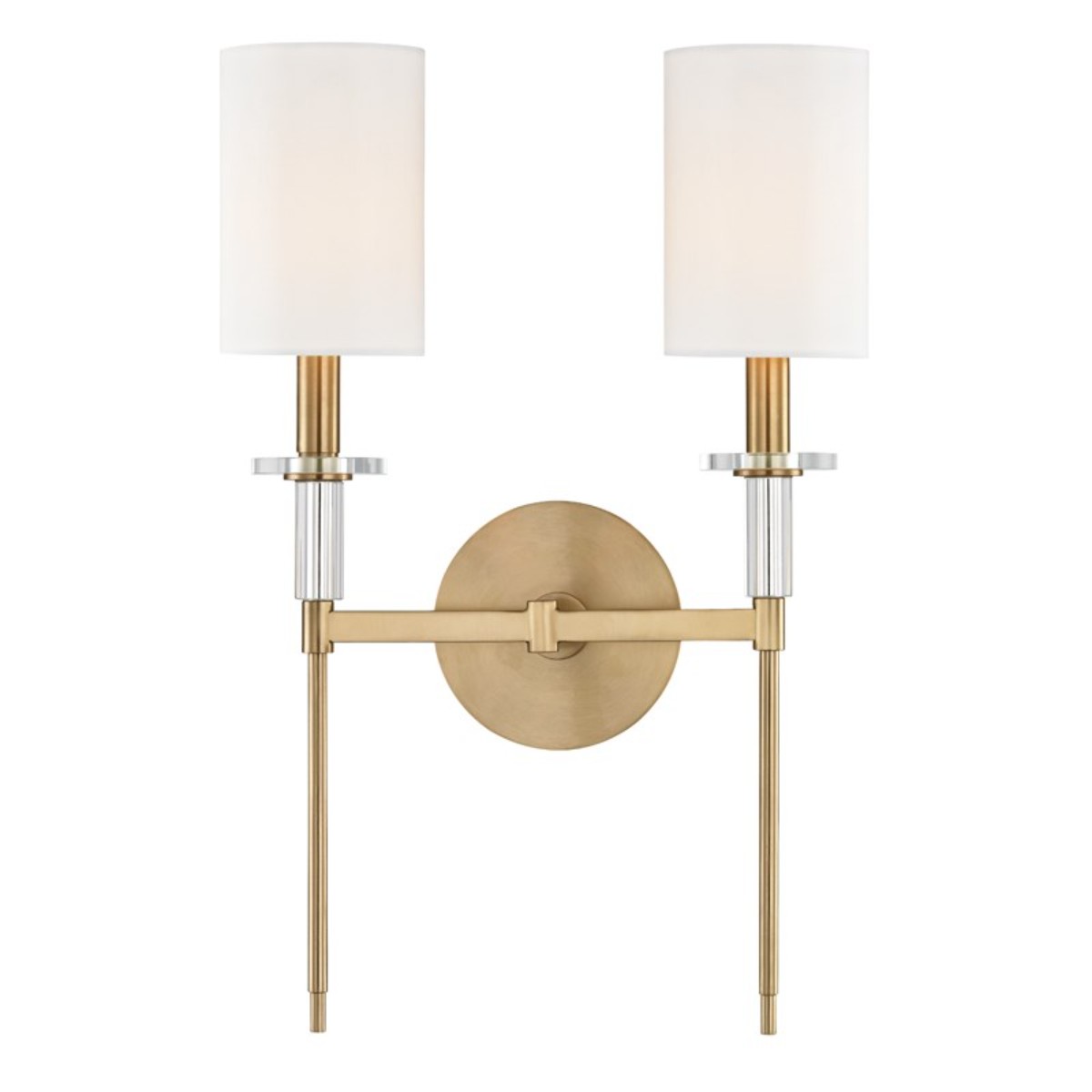 Hudson Valley | Amherst Double Wall Light | Aged Brass