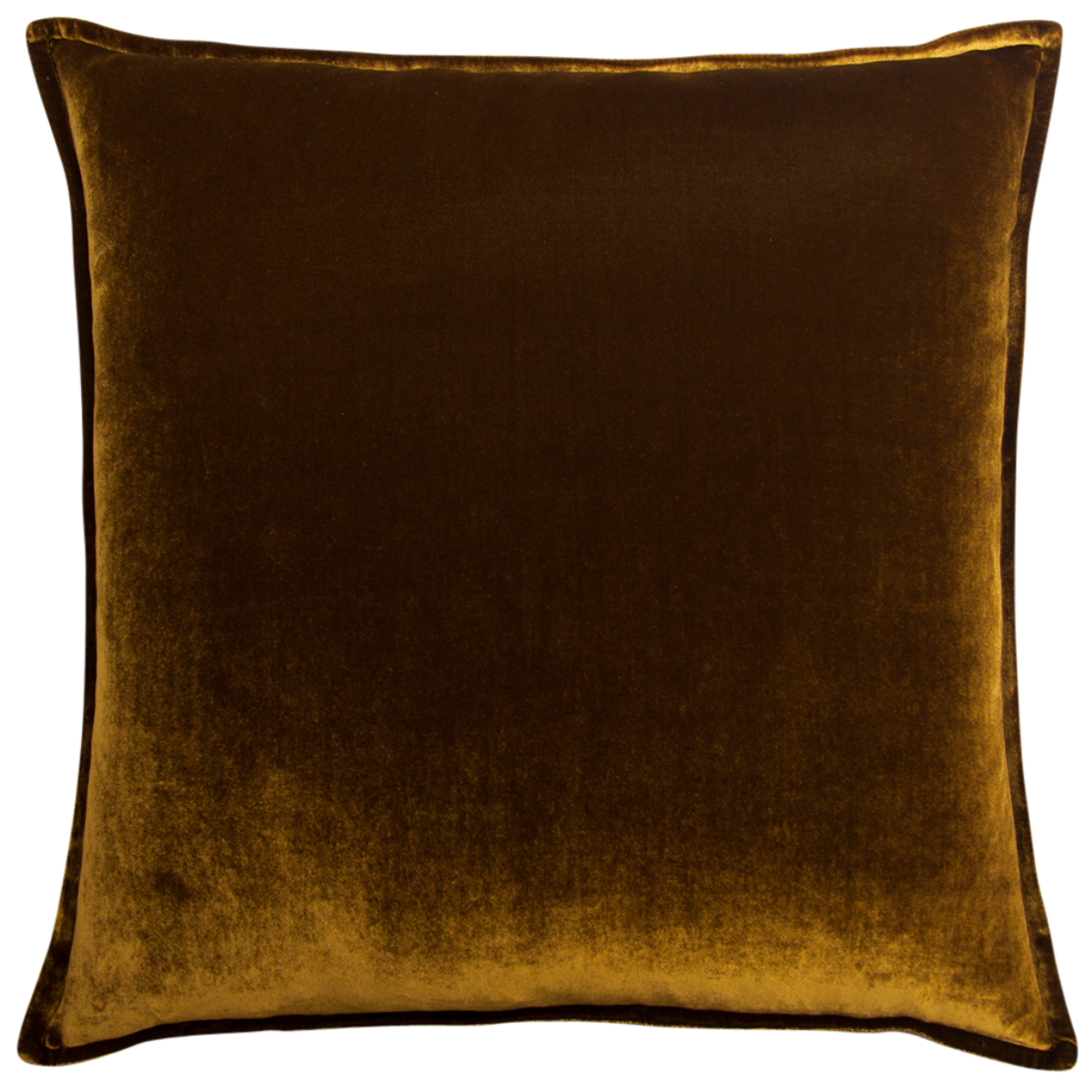 de Le Cuona | Silk Velvet And Linen Flange Cushion Gold