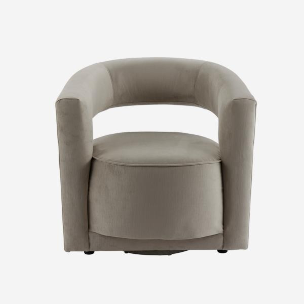 Andrew Martin | Madison Swivel Chair Grey Velvet