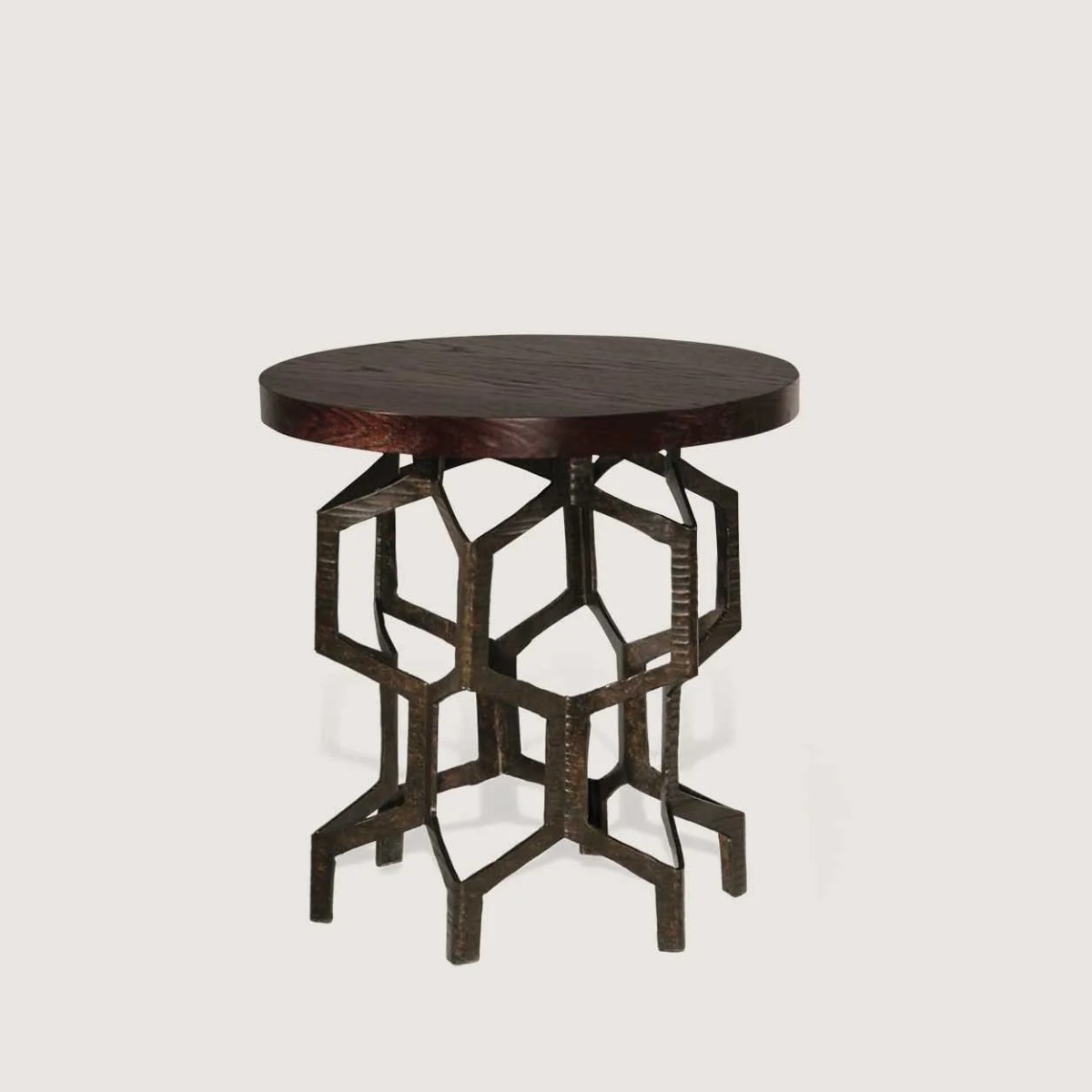 Porta Romana | Honeycomb Side Table | Bronzed