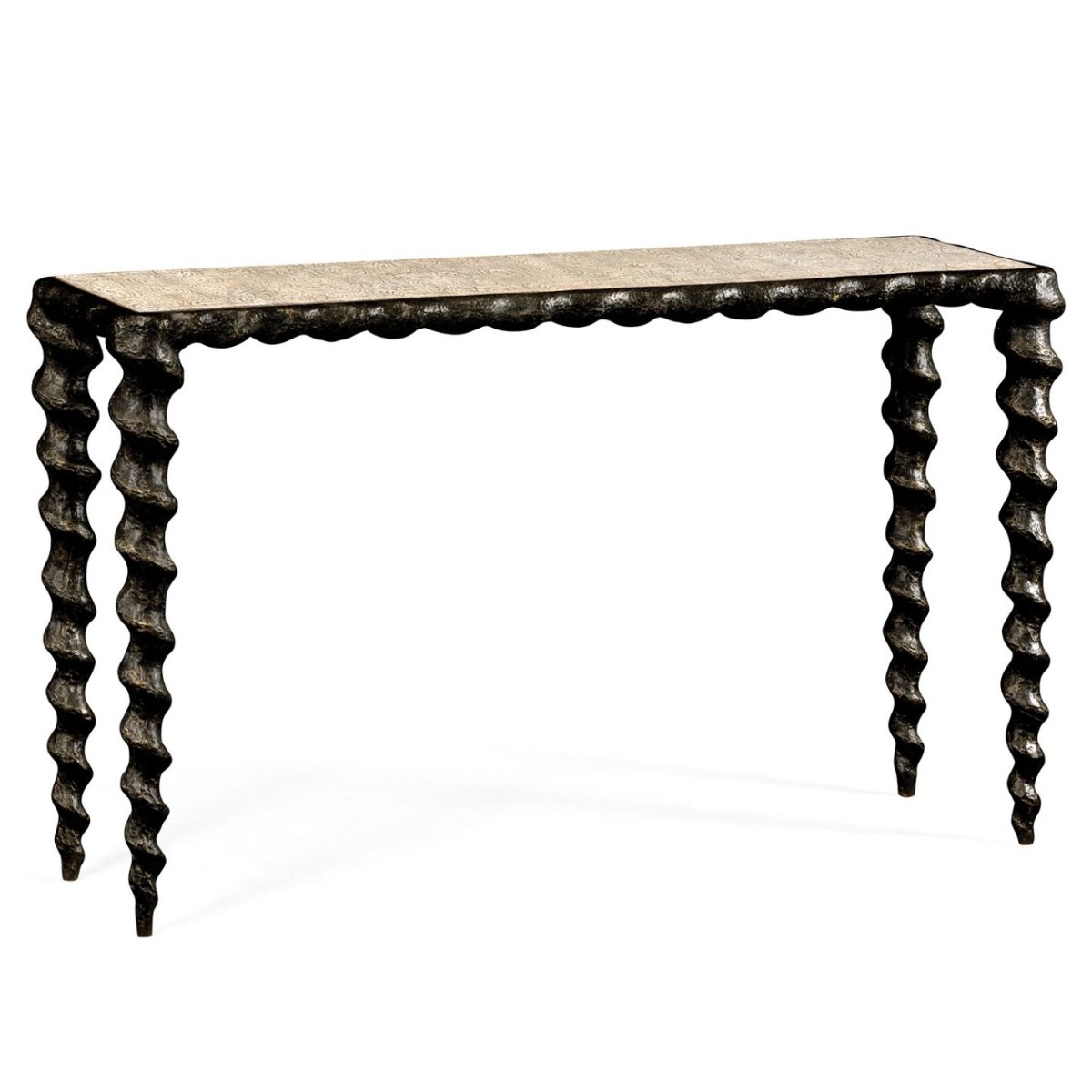 William Yeoward | Karinta Console Table Bronzed Finish With White Oyster Top