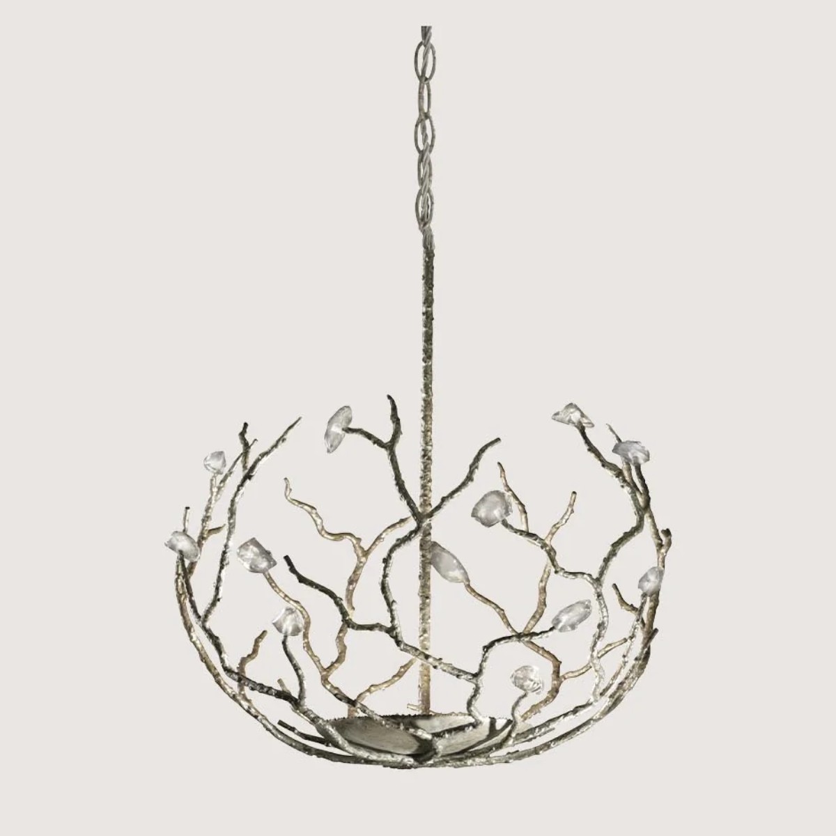 Porta Romana | Blossom Ceiling Light Small Without Shade | Decayed Silver