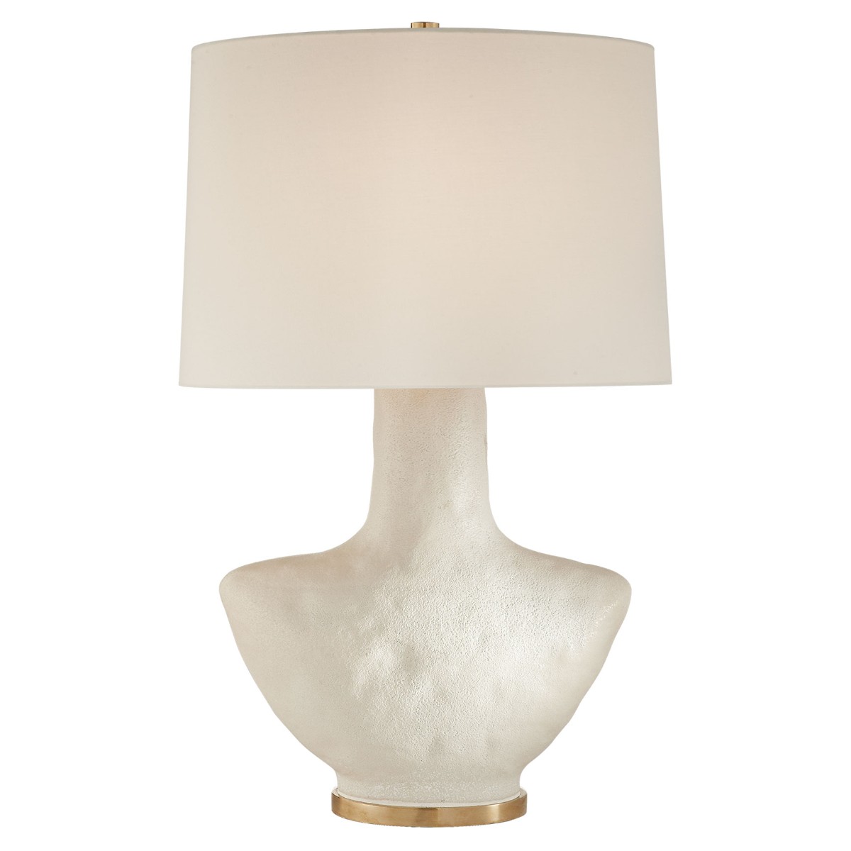 Kelly Wearstler | Armato Table Lamp | White with White Linen Shade
