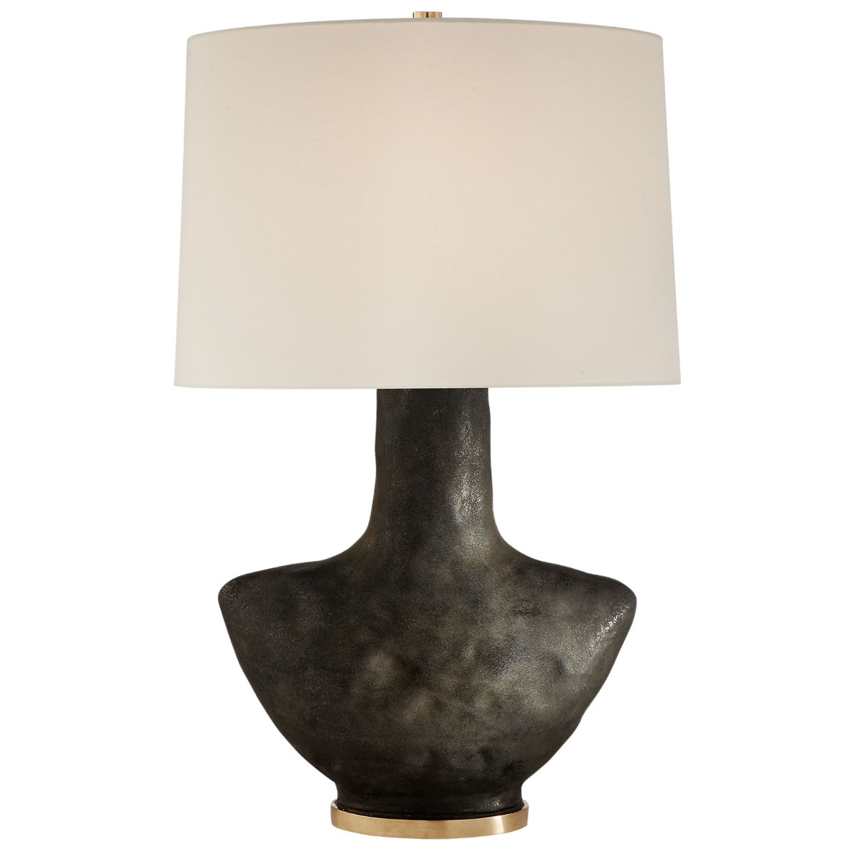 Kelly Wearstler | Armato Table Lamp | Black with White Linen Shade