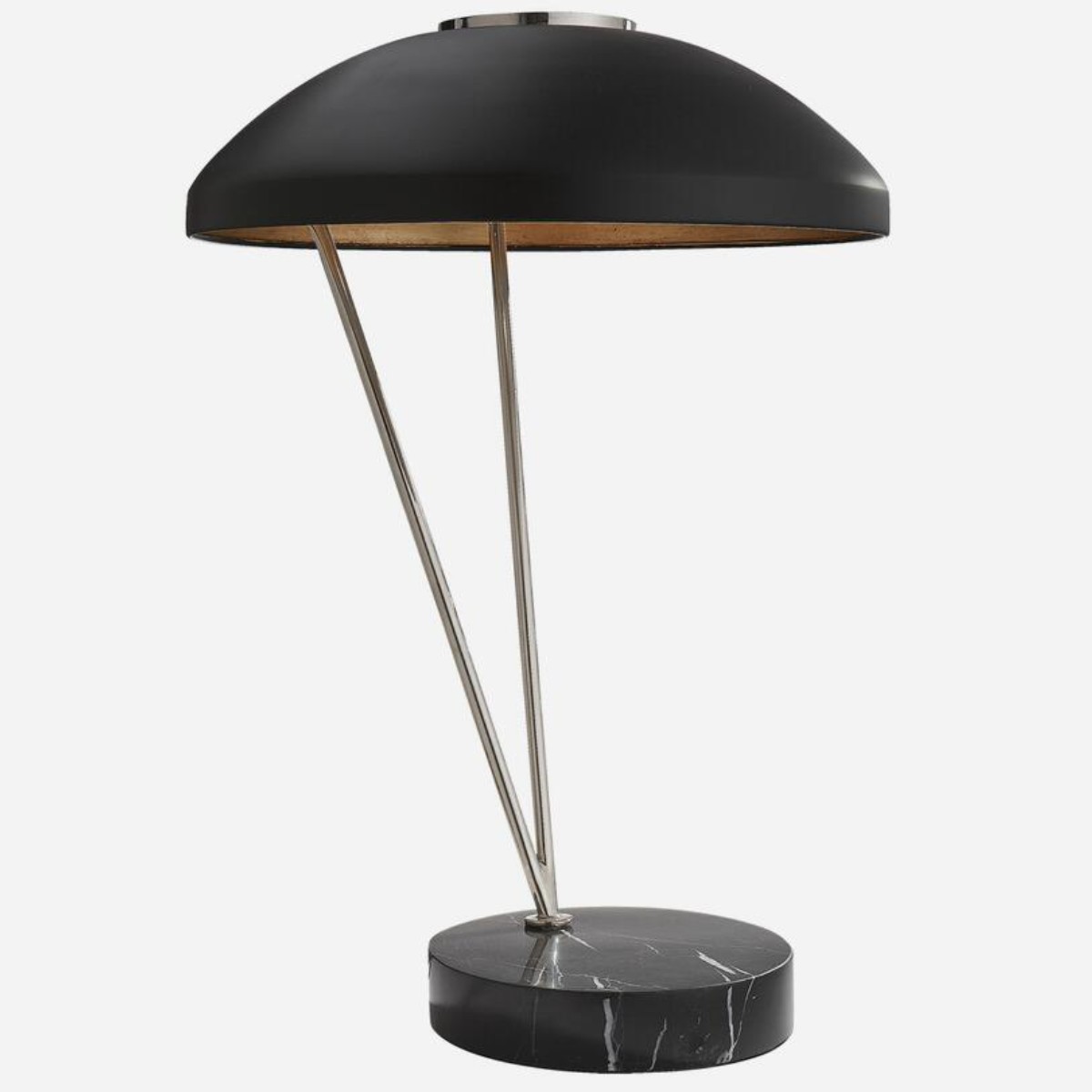 Kelly Wearstler | Coquette Table Lamp | Polished Nickel with Black Marble Base