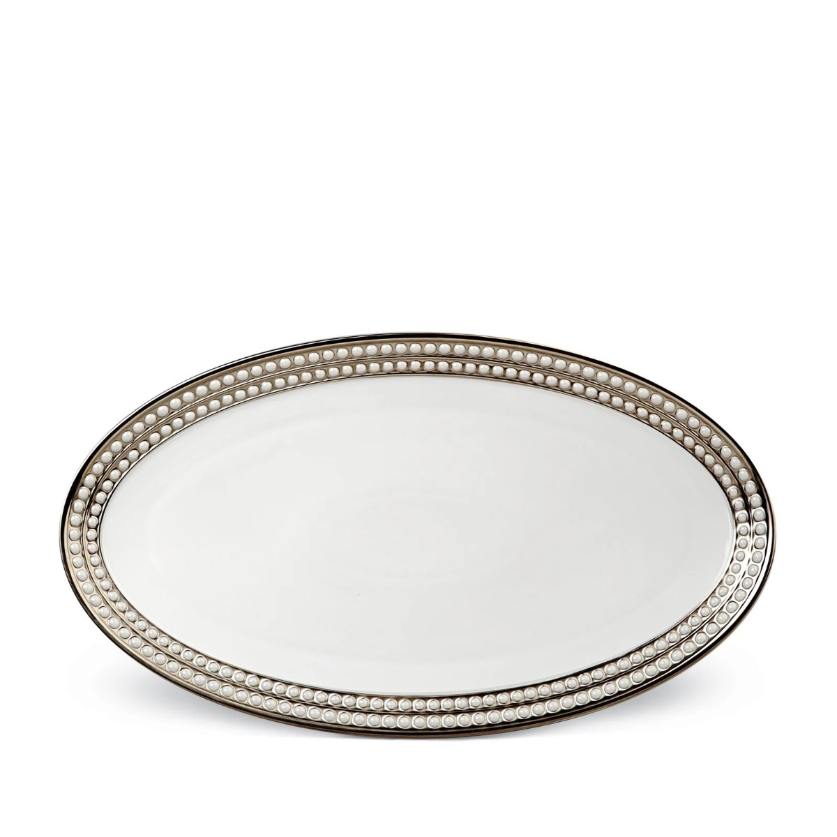 L’Objet | Perlee Oval Platter - Large | Platinum