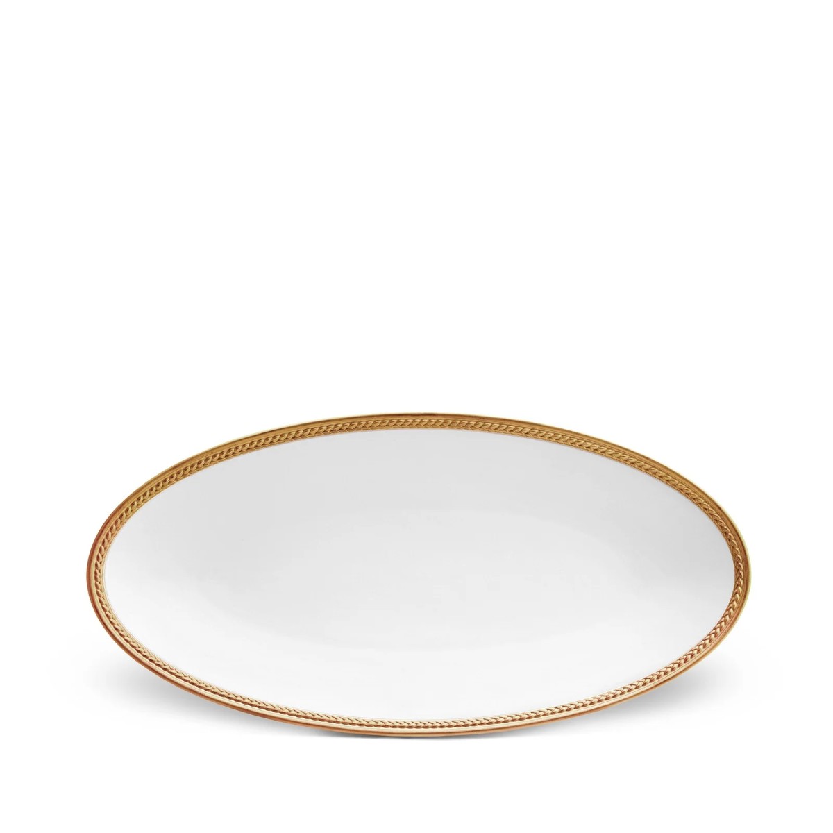 L’Objet | Soie Tressee Oval Platter - Small | Gold