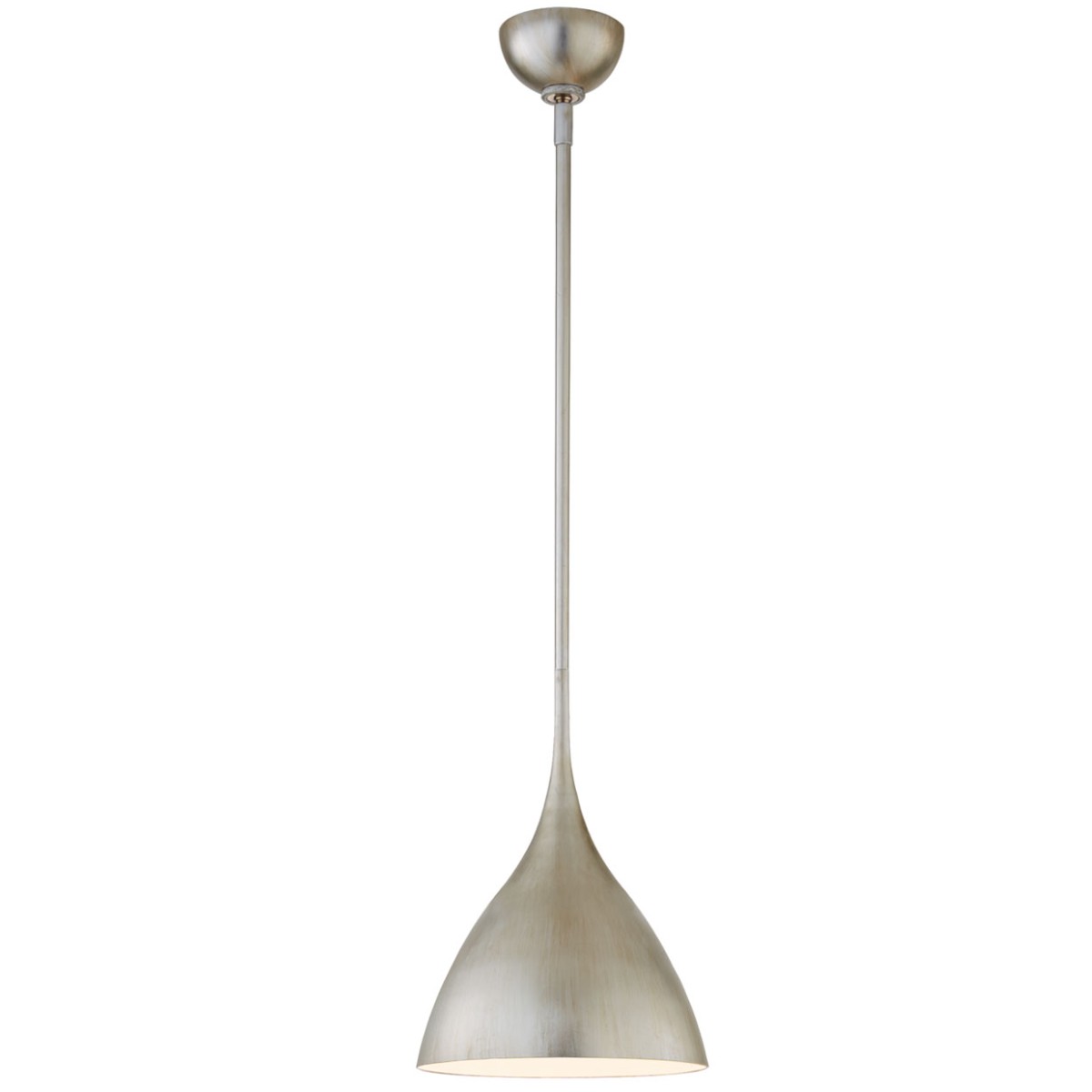 AERIN | Agnes Pendant Light Small | Burnished Silver Leaf / White