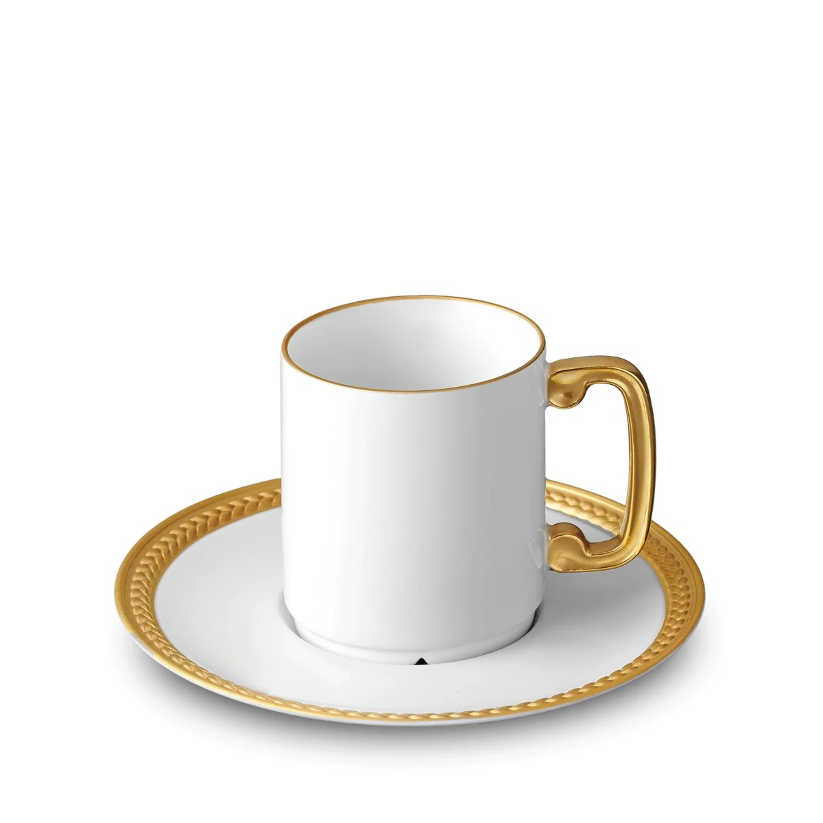 L’Objet | Soie Tressee Espresso Cup + Saucer | Gold