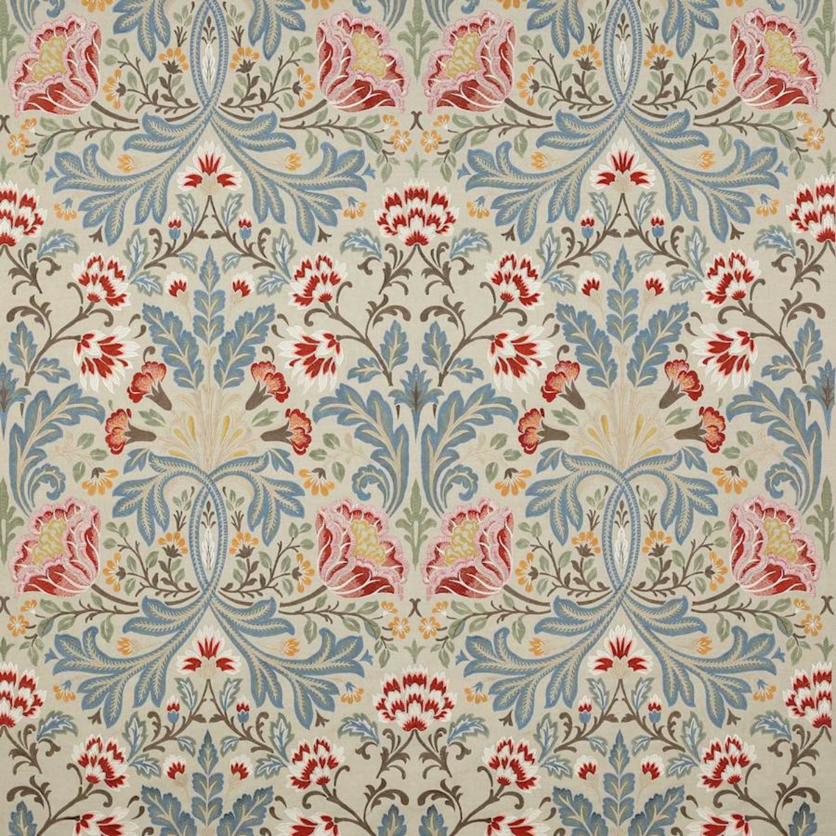 Colefax and Fowler | Acantha | Tomato/Blue
