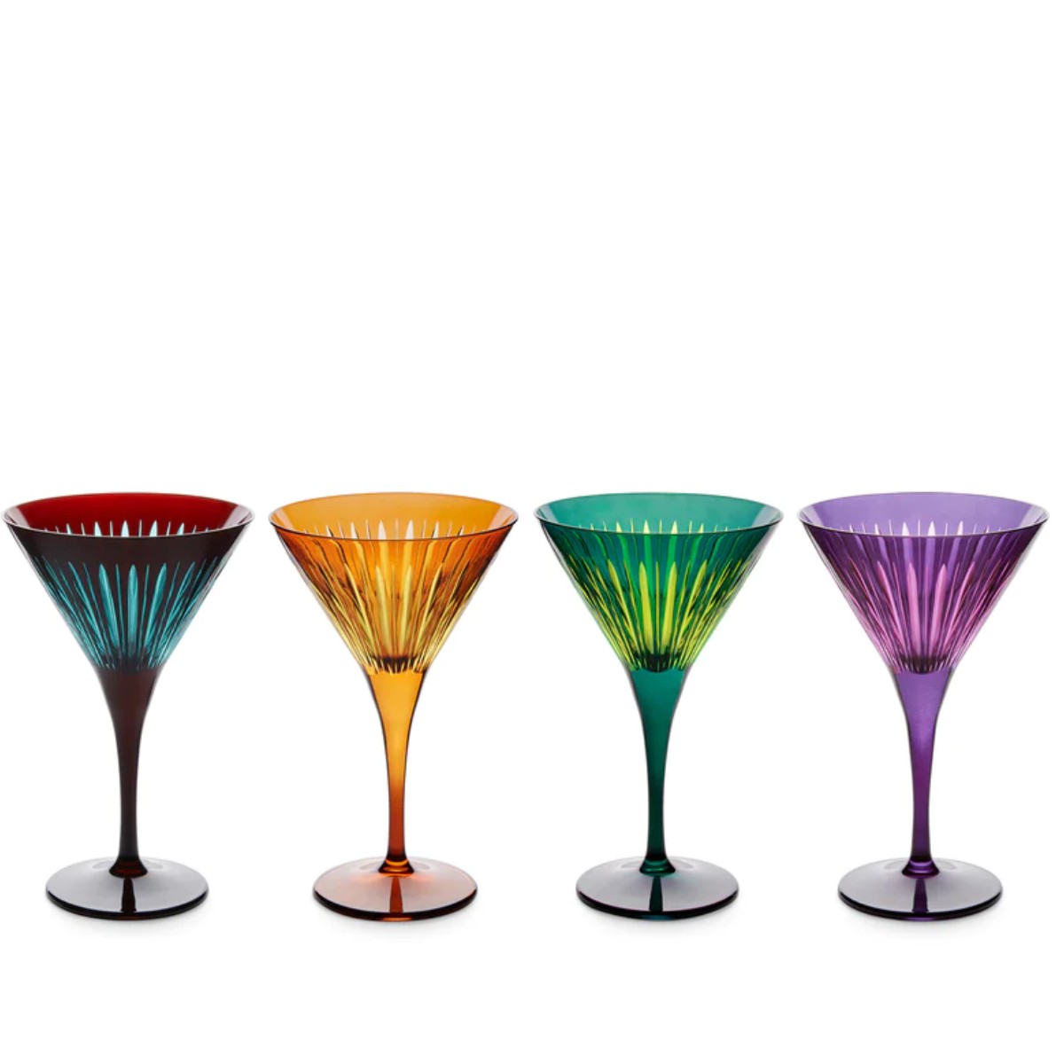 L’Objet | Prism Martini Glasses Set of 4 | Assorted