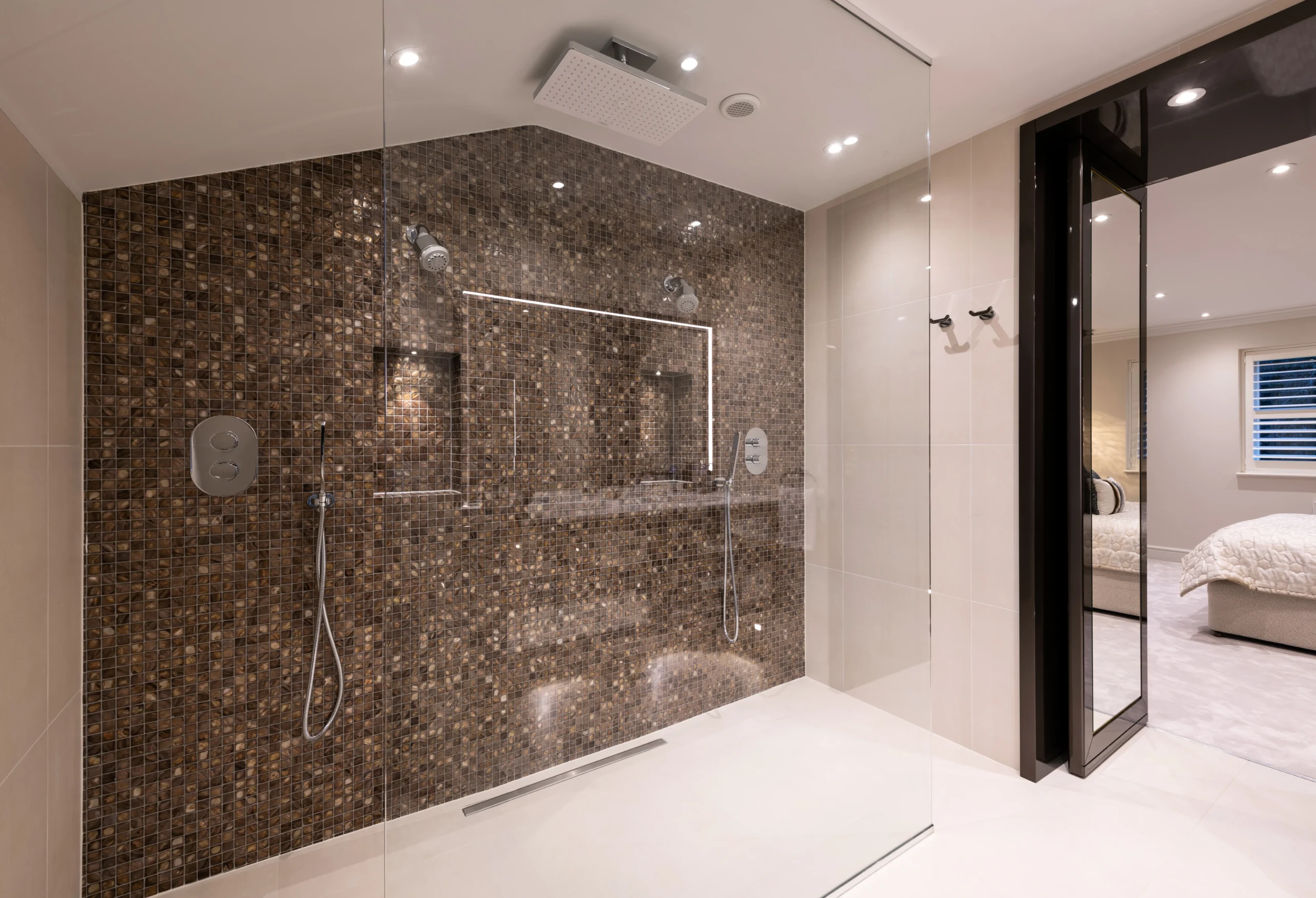 luxurious rain shower