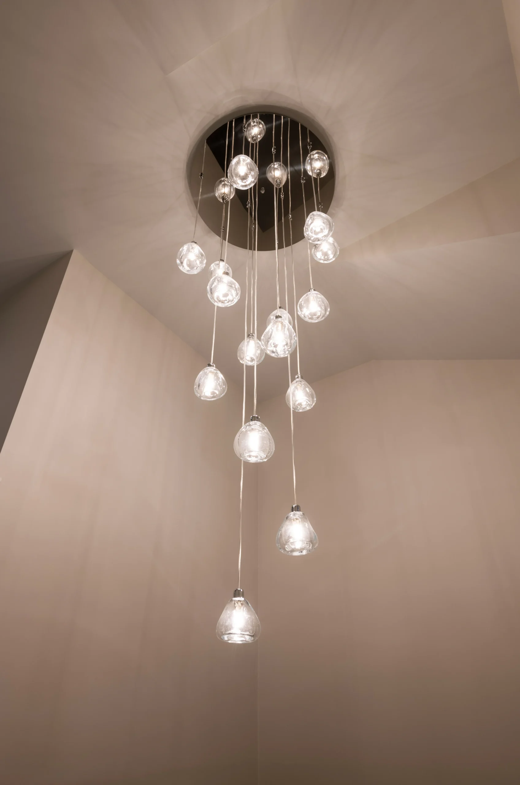 stairwell chandelier