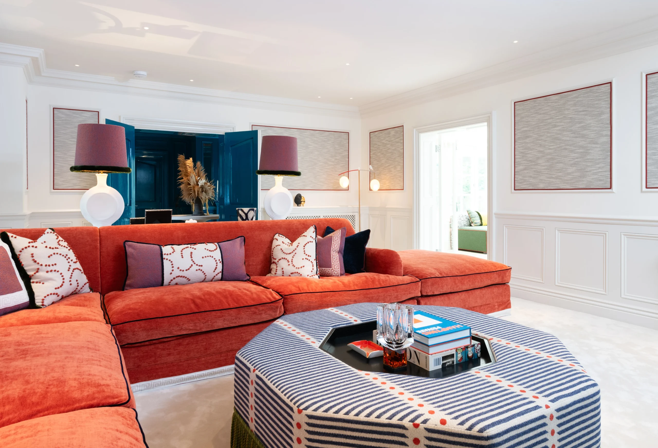 Luxury Interior Octagonal Ottoman