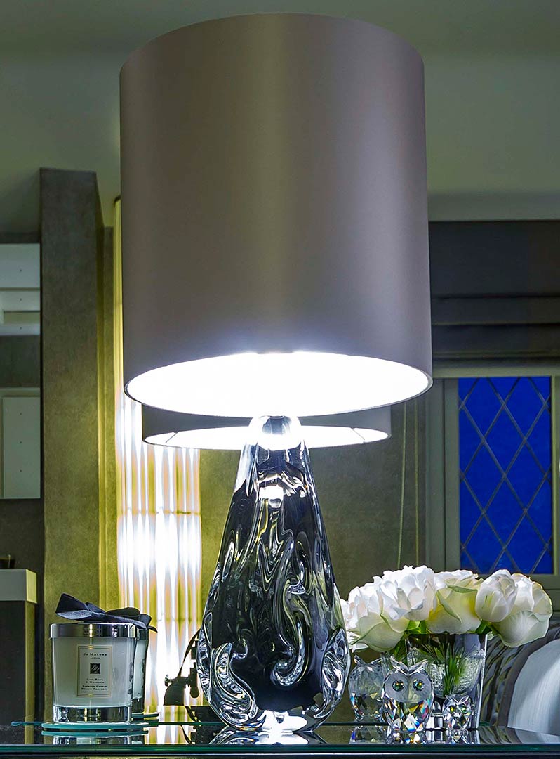 Figure 21 My Avocado lamp at home - with dove satin shade Figure 21 My Avocado lamp at home - with dove satin shade