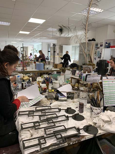 Figure 6 Artists at work