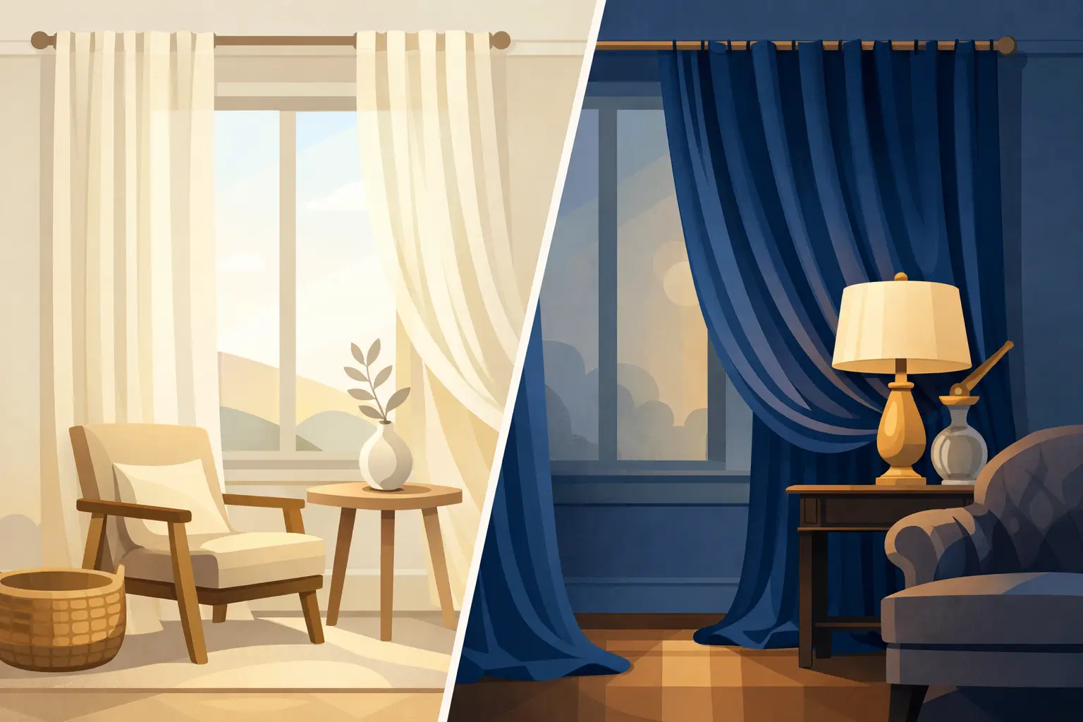 Linen Curtains vs Velvet Drapes for Elegant Rooms